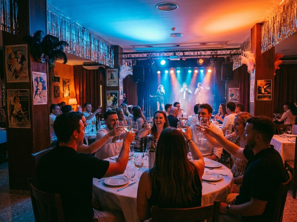 Cena espectáculo incluida en el Pack Fiesta Completa de DespeAventura